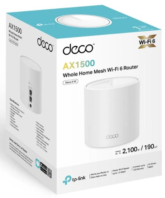 Mesh WiFi 6 система TP-Link Deco X10 (Deco X10 (1-pack)) фото 3