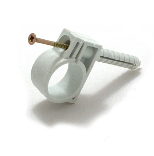 Обойма для труб і кабелю D20-22 мм з ударним шурупом (50 шт) 220 ТМ