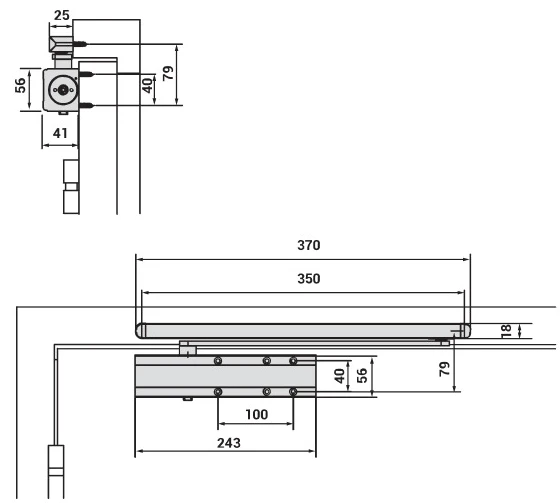 Доводчик дверной Cisa D5210.03.0.88 BC SLD HO с фиксацией до 80 кг коричневый (39992) фото 9