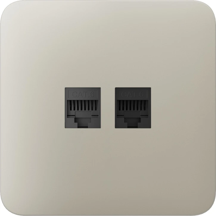 Передня панель для вбудованої інтернет-розетки Ajax SoloCover (LAN) Ivory (126189.317.IV)