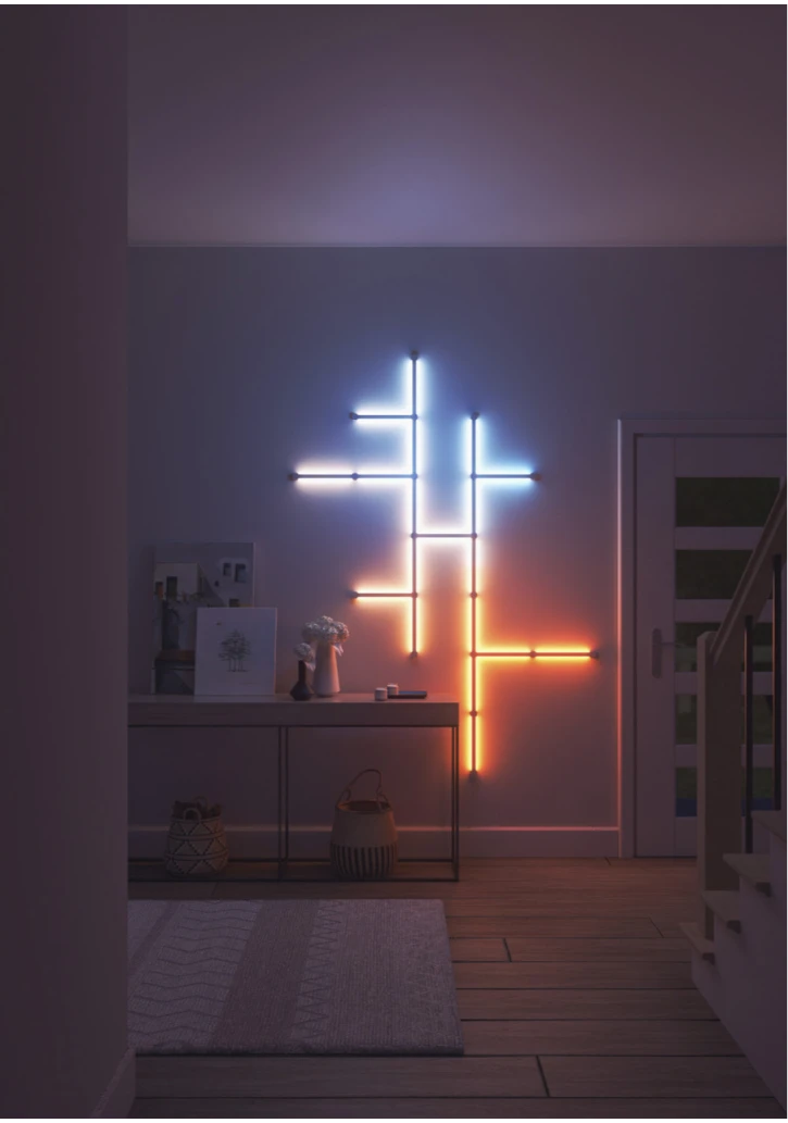 Розумна система освітлення Nanoleaf Lines 90 Degrees Starter Kit Apple HomeKit 4 шт (NL59K02-4SN00) фото 7