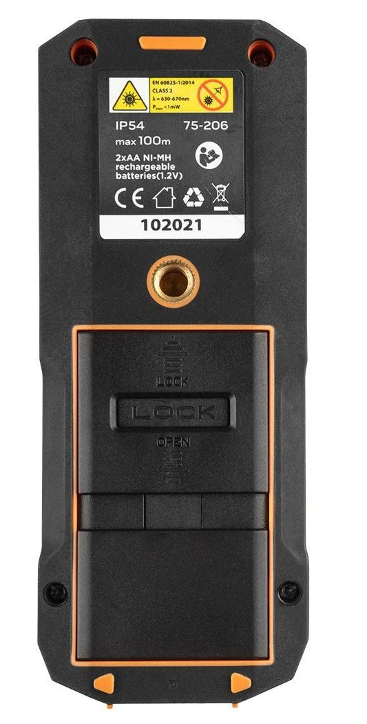 Далекомір лазерний Neo Tools 0.05–100м, ±2мм Orange (75-206) фото 5