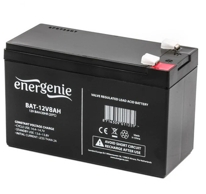 Акумуляторна батарея EnerGenie 12V 8Ah (BAT-12V8AH)