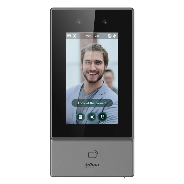 Термінал розпізнавання обличчя Dahua DHI-ASI6213S-PW Black