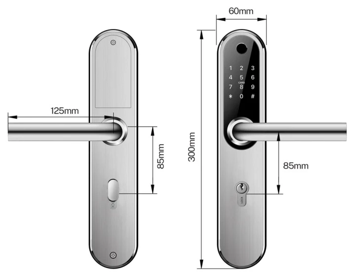 Умный биометрический замок SEVEN LOCK SL-7768BF (85мм) Black фото 4