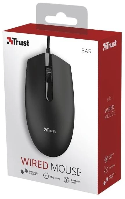 Миша Trust Basi Wired Black (24271) фото 4
