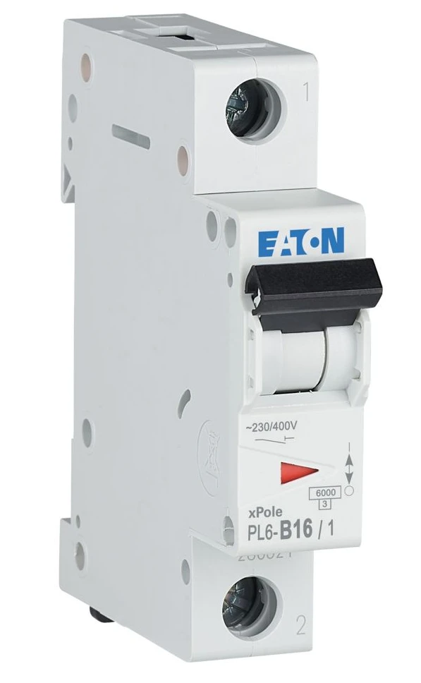 Автоматичний вимикач Eaton PL6-B16/1 (1P, В, 16 А, 6 кА) White (286521) фото 3