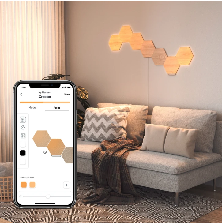 Розумна система освітлення Nanoleaf Elements - Hexagons Starter Kit Apple Homekit 7 шт (NL52-K-7002HB-7PK) фото 8