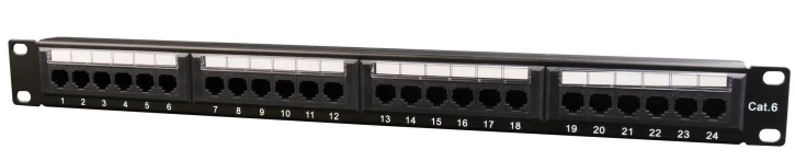 Патч-панель Cablexpert 19" 24xRJ-45 UTP cat.6, 1U, тип 110 (NPP-C624CM-001)