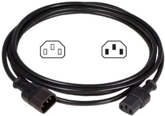 Кабель питания Digitus C14/M - C13/F 1.8м Black (AK-440201-018-S) фото 2