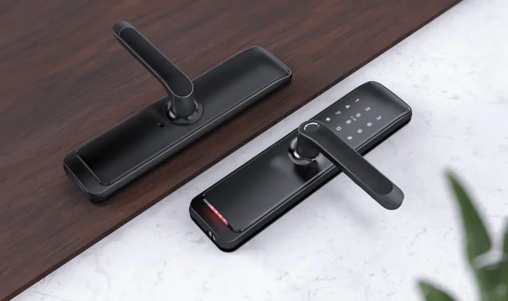 Умный дверной биометрический замок SEVEN SL-7767BFW Black фото 8