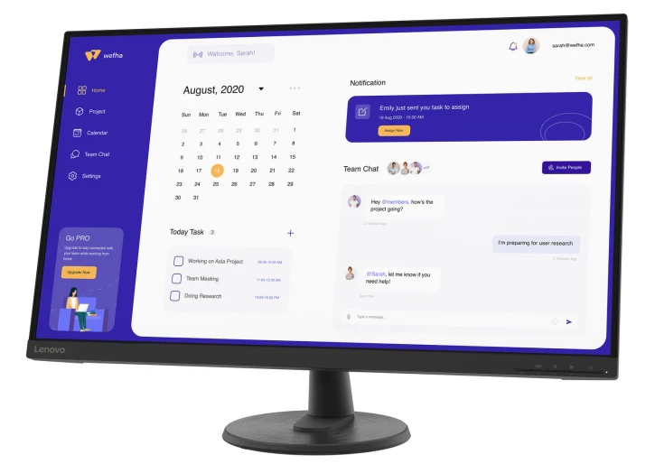 Монітор Lenovo C32u-40 31.5" Black (63DAGAT2UA) фото 2