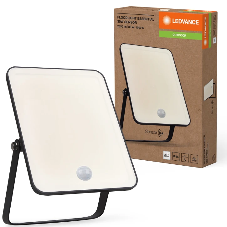 Прожектор LED Ledvance Floodlight Essential Sensor 30Вт, 4000K (4058075768338)