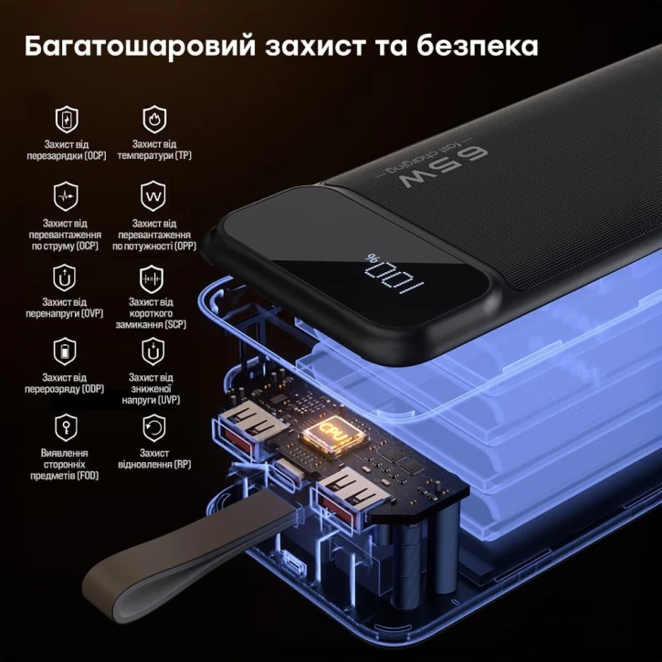 УМБ Choetech B733 50000mAh Black фото 8