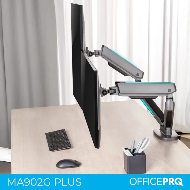 Настольный крепеж для монитора Officepro MA902G Plus Gray фото 2