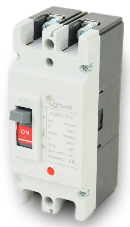 Автоматичний вимикач постійного струму Lightwell DC MCCB LQM1-125Z/2P/63-125A DC500V 125A (304198)