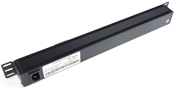 Блок розеток E-server 1U, 19″ на 7 розеток, з вимикачем, без кабелю (WT-2271B-WO-Black) фото 3