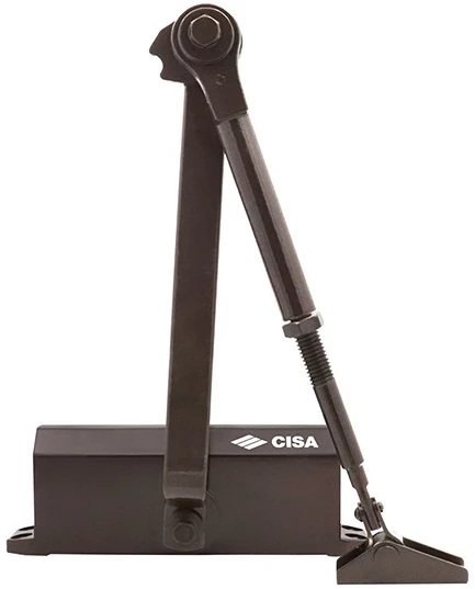 Доводчик дверной Cisa 60461.03.0.88 STD HO с фиксацией до 80 кг коричневый (37900) фото 4