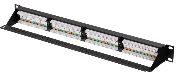 Патч-панель 2E 24, САТ 6, UTP, 19″, 1U (2E-PPNL6E-UTP-24) фото 2