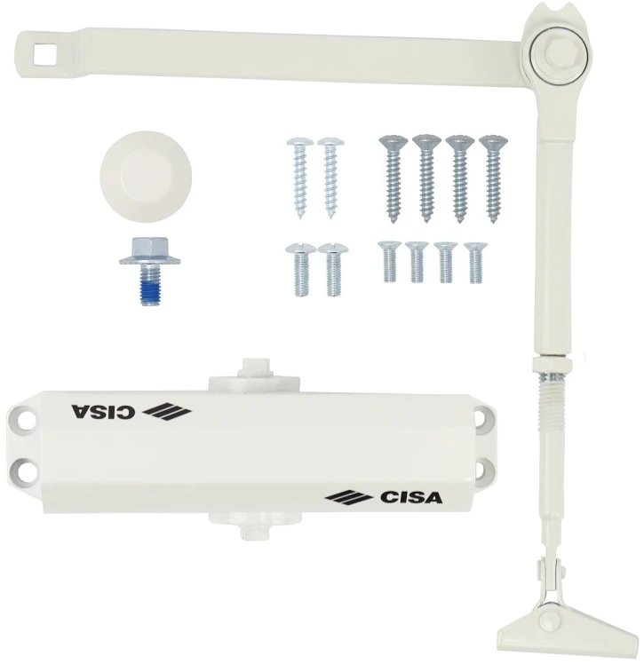 Доводчик дверной Cisa 60460/60470.03.0.45 STD до 80 кг белый (36490) фото 6