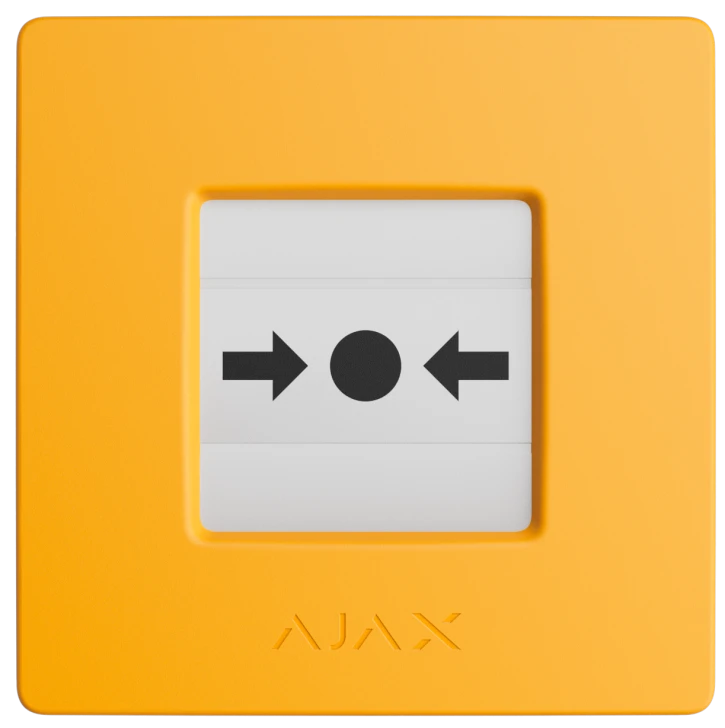 Бездротова програмована кнопка з механізмом скидання Ajax ManualCallPoint Jeweller Yellow (87651.171.NC1) фото 2