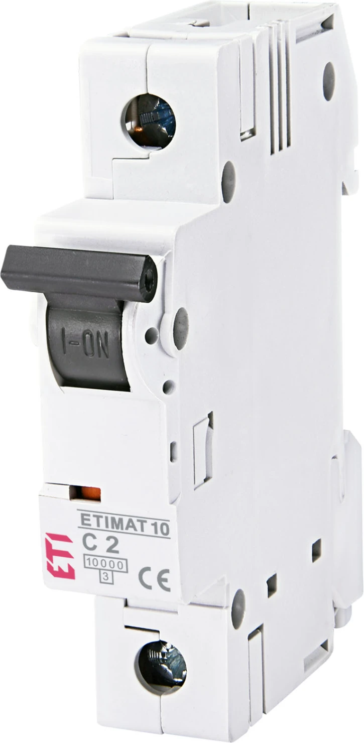Автоматичний вимикач ETI ETIMAT 10 (1p, C, 2А, 10kА) (2131708)