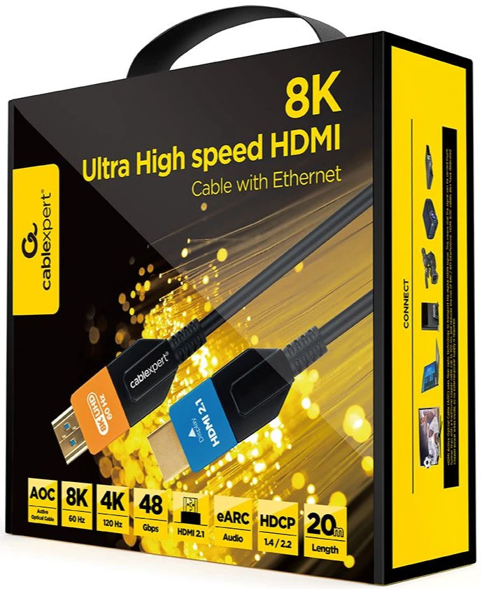Кабель Cablexpert HDMI-HDMI V.2.1, 20 м (CC-HDMI8K-AOC-20M) фото 3