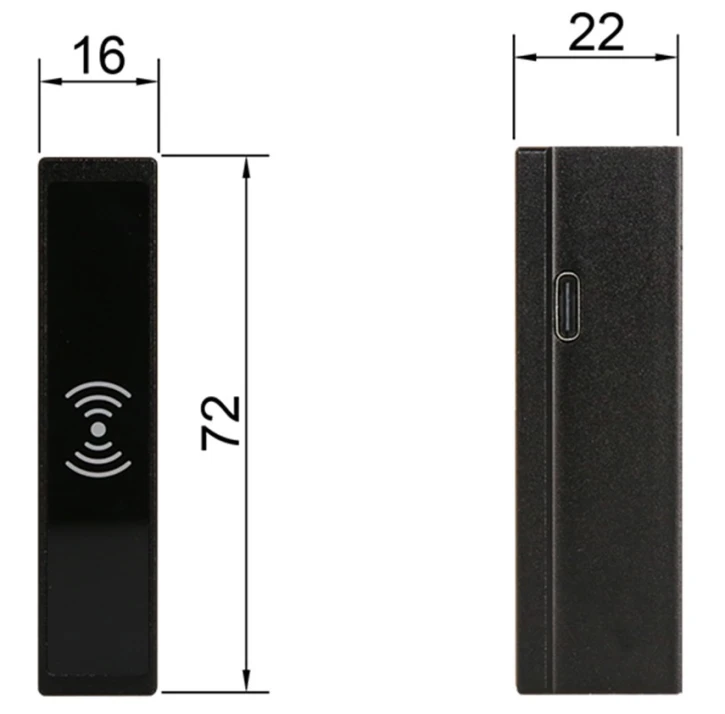 Мебельный RFID замок SEVEN Lock R-15 Black (R15) фото 3