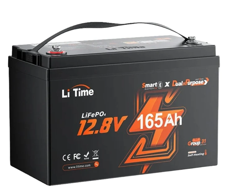 Акумулятор Li Time L12V165-150-DP-BT-CCA1K2-4-A100 Dual Purpose Bluetooth, підігрів, підтримка пускового струму