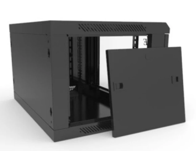 Шафа настінна Adtek DE-19" 18U-600-600 чорна (DE-18U-600-600-B) фото 3