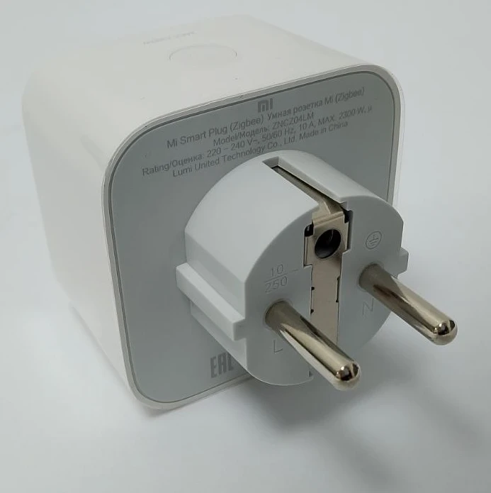 (Уценка) Умная накладная розетка Xiaomi Smart Plug EU Zigbee 10А европейская фото 3