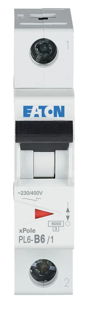 Автоматичний вимикач Eaton PL6-B6/1 (1P, В, 6 А, 6 кА) White (286518) фото 2