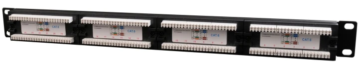 Патч-панель Cablexpert 19" 24xRJ-45 UTP cat.6, 1U, тип 110 (NPP-C624CM-001) фото 2