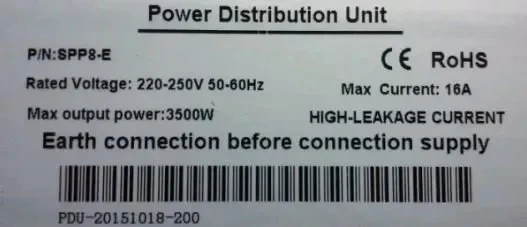 Блок розеток Hypernet SPP8-E 8 розеток, с выключателем, 1.8 м Black (1897) фото 3