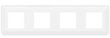 Рамка 4-постова Legrand Mosaic New 78808L White (078808L)