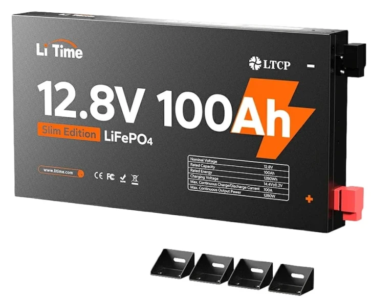 Акумулятор Li Time 12V100-100-SLIM-LTCP-4-SE100 Slim