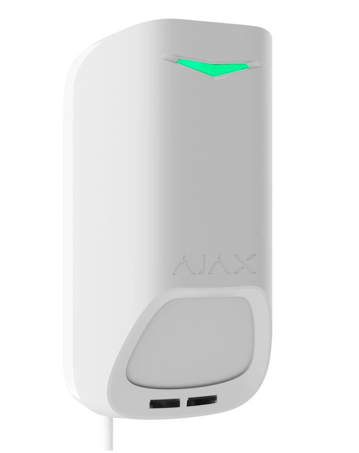 Дротовий ІЧ датчик руху з додатковим мікрохвильовим сенсором K-діапазону та системою антимаскування Ajax Superior MotionProtect Plus G3 Fibra (117717.09.WH1) фото 2