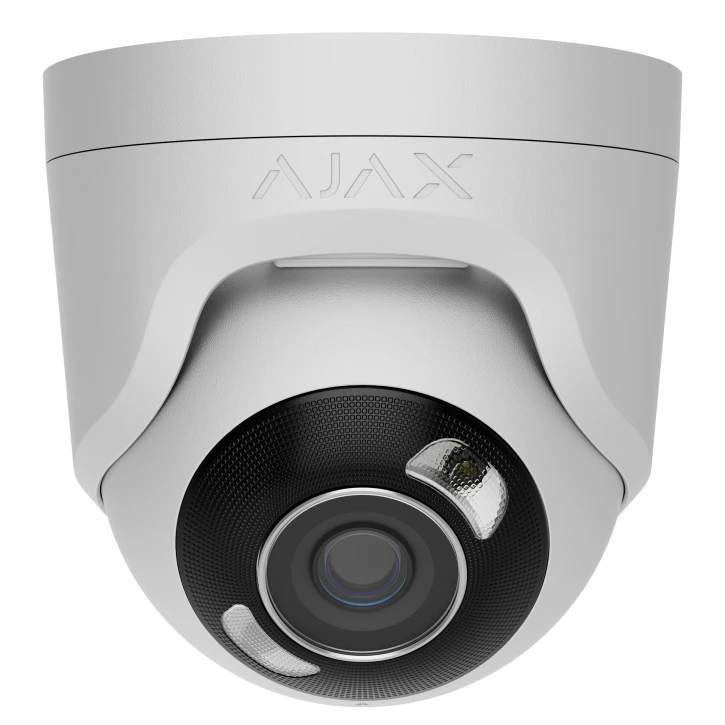 Проводная охранная IP-камера Ajax TurretCam HL (8 Mp/4 mm) White (126267.197.WH1) фото 2