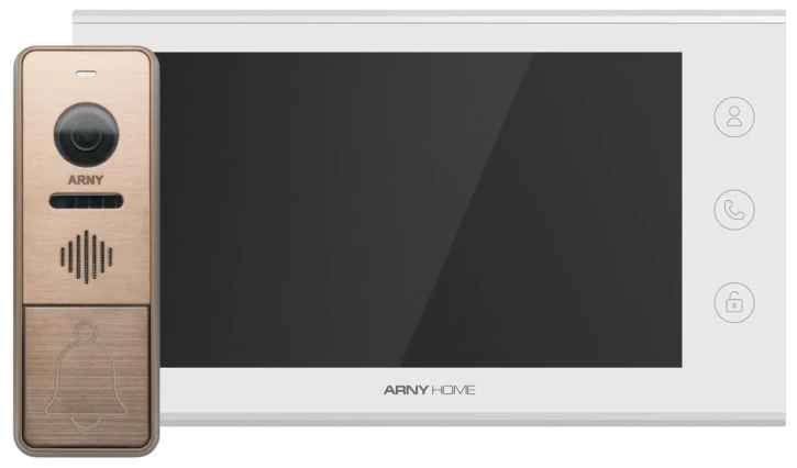 Комплект відеодомофону Arny AVD-7342A White/Bronze