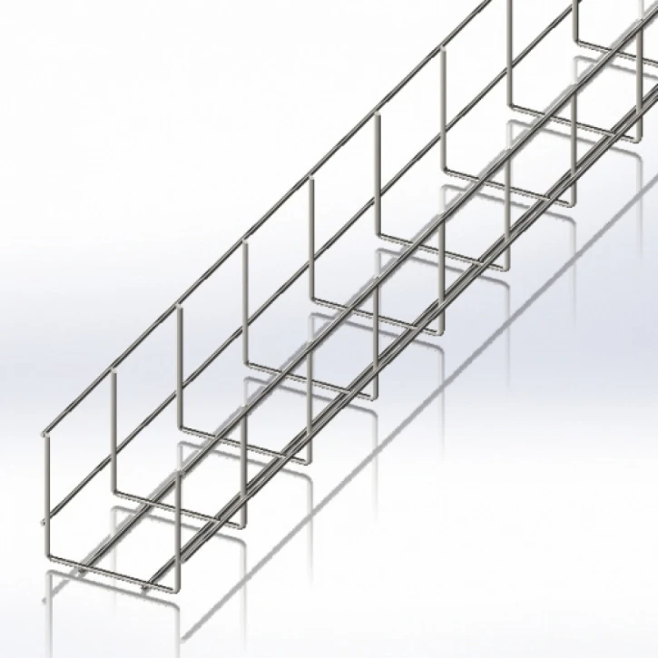 Лоток сітчастий CMS WBB 100х100мм, дріт D4 мм, 2,5м білий цинк (CMS-WBB4-100100Z)