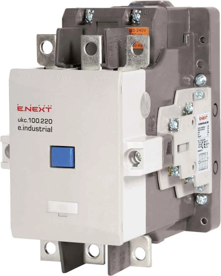 Контактор E.Next e.industrial.ukc.100.220 (100А, 1NO+1NC, 220В) (i.0090049)