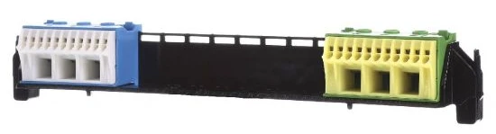 Утримувач з клемами Hager VZ461 Volta РЕ/N Black