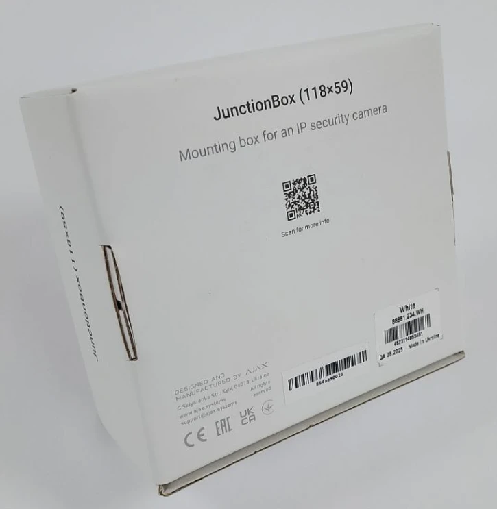 (Уценка) Монтажная коробка Ajax JunctionBox (118×59) для крепления камеры (9960) фото 2