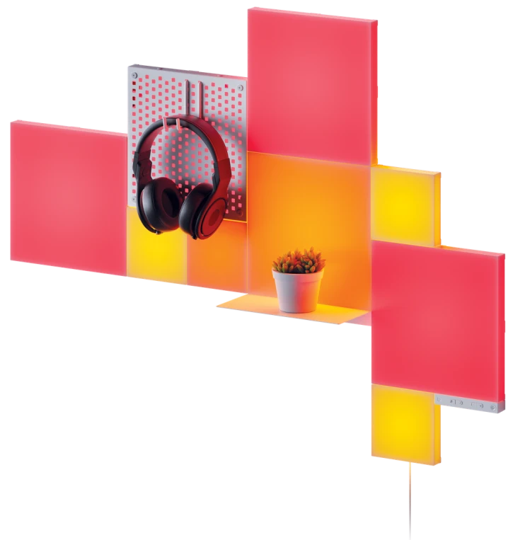 Розумні світлові панелі Nanoleaf Blocks Combo XL з підтримкою HomeKit і Matter - 9 шт. (N8100K02-10CB) фото 2