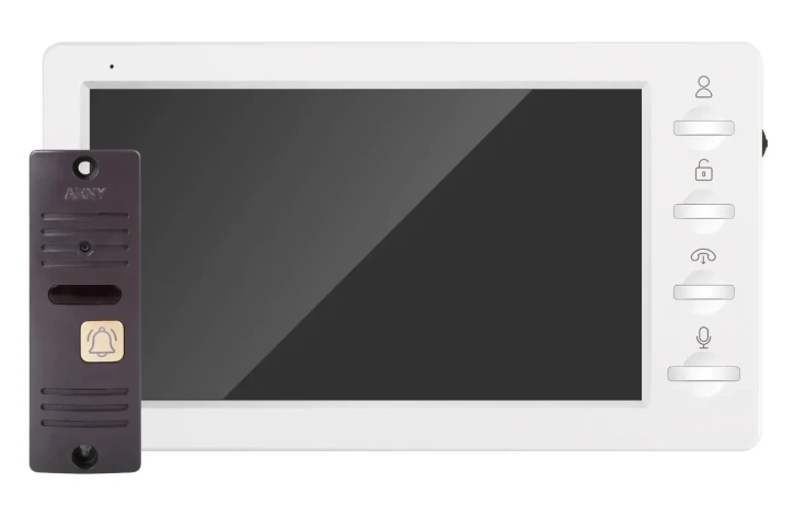 Комплект відеодомофону Arny AVD-7008FHD White/Brown