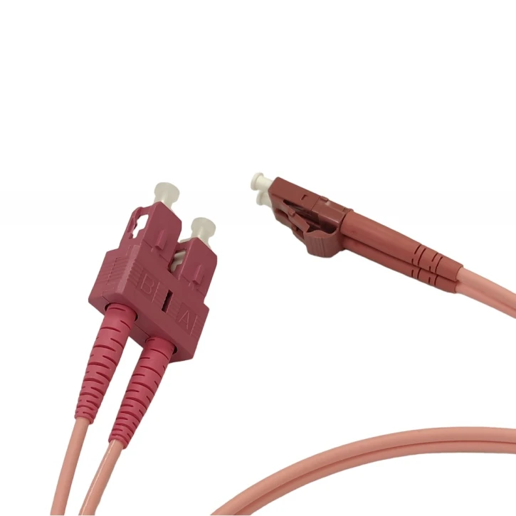 Патч-корд оптический CMS SC/UPC-LC/UPC MM (OM4) 15m Duplex (UPC-15SCLC(OM4)D(ON)) фото 2