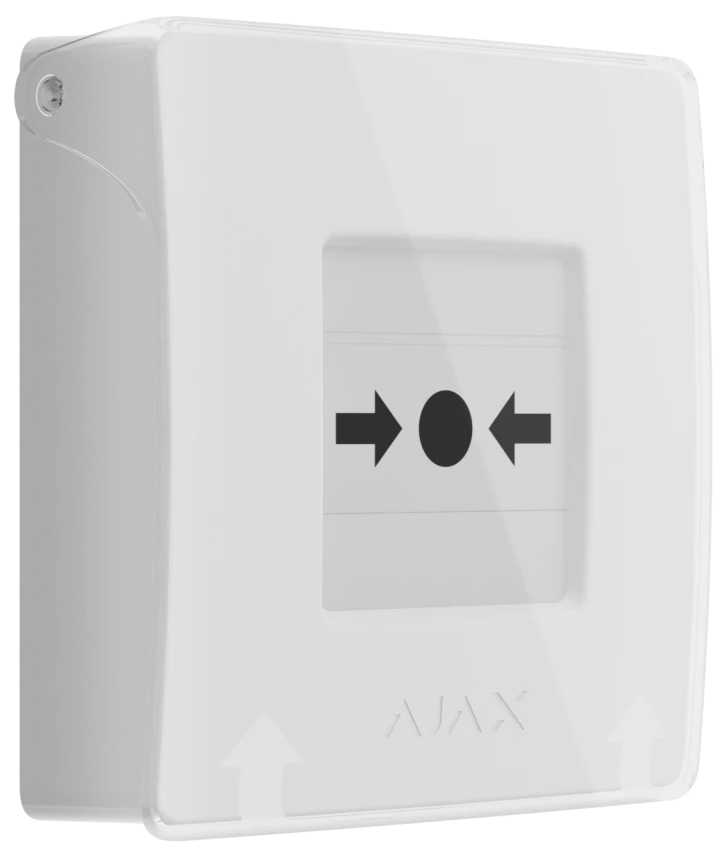 Беспроводная программируемая кнопка с механизмом сброса Ajax ManualCallPoint Jeweller White (87645.171.NC1)