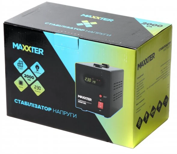 Стабілізатор напруги Maxxter MX-AVR-S2000-01 фото 3