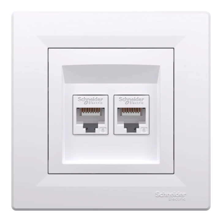 Розетка Schneider Electric EPH4800121 Asfora RJ45 UTP Cat.6 White
