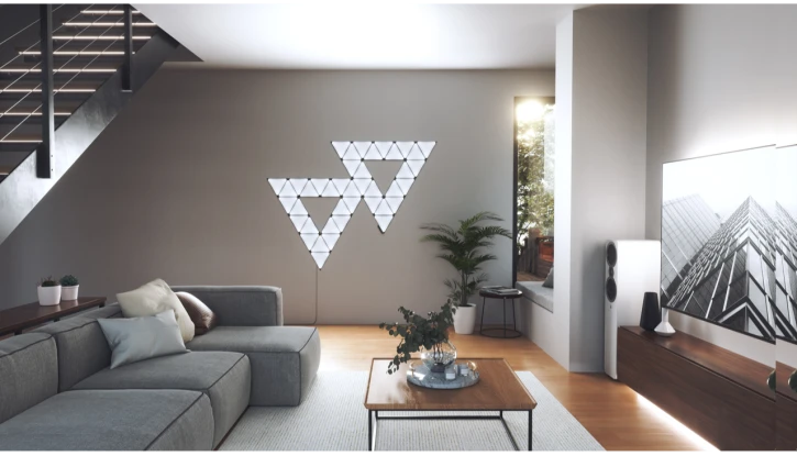 Розумна система освітлення Nanoleaf Shapes Ultra Black Triangles Starter Kit, Apple Homekit - 9 шт. (NL47-0102TW-9PK) фото 6